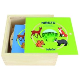 Beleduc 11580 Nawito Περιβάλλον Ζώων – Σετ 9 ξύλινων εκπαιδευτικών παζλ (4 κομμάτια καθένα) για σύνδεση ζώων με το φυσικό τους περιβάλλον σε παιδιά