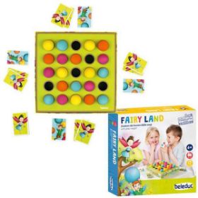 Το χρωματιστό εκπαιδευτικό παιχνίδι Beleduc 22611 Fairy Land με το θέμα των ξωτικών και τις ενσωματωμένες μπαλίτσες.