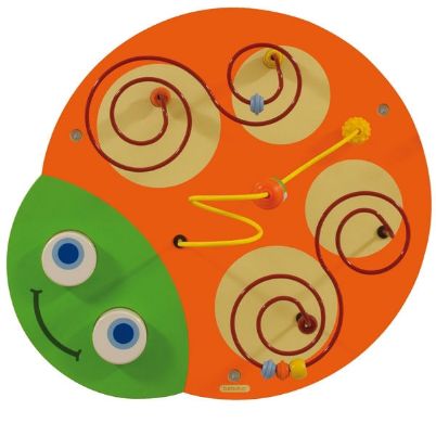 Το ξύλινο επιτοίχιο παιχνίδι Beleduc 23630 Κεφάλι Κάμπιας με τις χρωματιστές διαδρομές δεξιοτεχνίας.