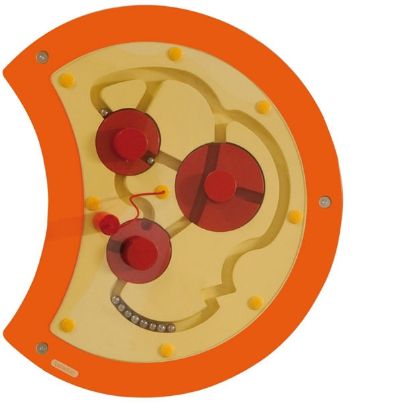 Το ξύλινο επιτοίχιο παιχνίδι Beleduc 23631 Σώμα Κάμπιας με τον χρωματιστό λαβύρινθο δεξιοτεχνίας.