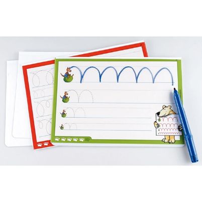 Το εκπαιδευτικό σετ προγραφής 4 τεμαχίων Nathan 305105 Διαφάνειες Γραφικών σε διάσταση 30x21cm για παιδιά από 4 ετών.