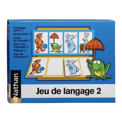 Το κουτί συσκευασίας του εκπαιδευτικού παιχνιδιού προφορικού λόγου και επικοινωνίας Nathan 336991 Παιχνίδι Γλώσσας για παιδιά 4 ετών.