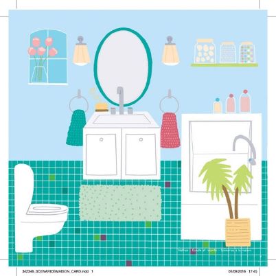 Μαγνητική κάρτα του εκπαιδευτικού σετ μαγνητικών παιχνιδιών ρόλου με τους χώρους του σπιτιού Nathan 382436.