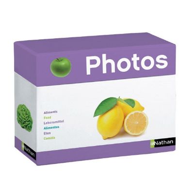 Η συσκευασία του σετ λεξιλογίου και διατροφής Nathan 342350 Φωτογραφίες Τρόφιμα για παιδιά 2 ετών.
