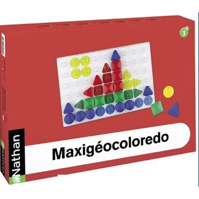 Το κουτί του σετ Nathan 345110 Maxigeocoloredo για παιδιά 3 ετών.