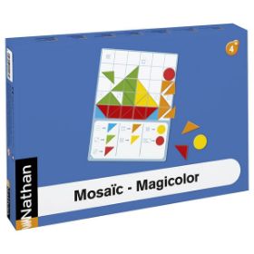 Το κουτί του εκπαιδευτικού σετ Nathan 345123 Μωσαϊκό Magicolor για παιδιά 4 ετών.