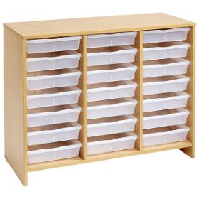 Η συρταριέρα Nathan 372132 με τα 21 διαφανή ρηχά συρτάρια σε πλήρη διάταξη.