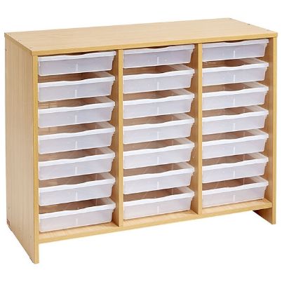 Η συρταριέρα Nathan 372132 με τα 21 διαφανή ρηχά συρτάρια σε πλήρη διάταξη.