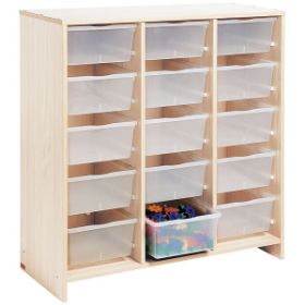 Η επιβλητική μονάδα Nathan 372136 με τα 15 διαφανή συρτάρια σε πλήρη διάταξη.