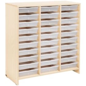 Η επιβλητική συρταριέρα Nathan 372138 με τα 30 διαφανή ρηχά συρτάρια σε πλήρη διάταξη.