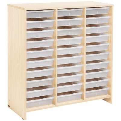 Η επιβλητική συρταριέρα Nathan 372138 με τα 30 διαφανή ρηχά συρτάρια σε πλήρη διάταξη.