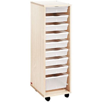 Η τροχήλατη συρταριέρα Nathan 372142 με τα 9 διαφανή πλαστικά συρτάρια σε πλήρη ανάπτυξη.