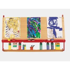 Ο πίνακας καβαλέτο τοίχου Nathan 372418 με το χαρακτηριστικό κόκκινο μεταλλικό πλαίσιο.