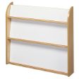Η βιβλιοθήκη Montessori Nathan 372455 από μελαμίνη με τα 3 επίπεδα προβολής και τα πηχάκια συγκράτησης.
