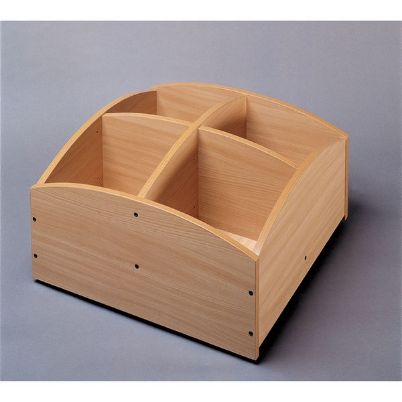 Η τροχήλατη χαμηλή θήκη βιβλίων Nathan 372458 με τις 4 θυρίδες και τις στρογγυλεμένες άκρες.