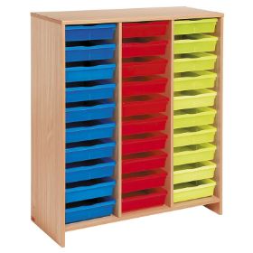 Η επιβλητική μονάδα Nathan 372472 με τα 30 ρηχά χρωματιστά συρτάρια οργάνωσης.