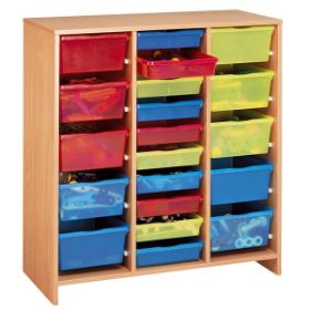 Η μονάδα Nathan 372474 με τα 20 χρωματιστά συρτάρια σε πλήρη παράταξη.