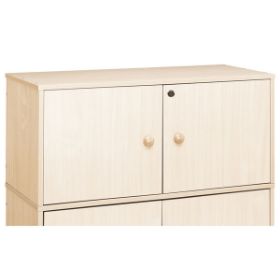 Η πρόσθετη μονάδα Nathan 372575 από μελαμίνη με κλειστές πόρτες σε ουδέτερο χρώμα.