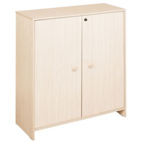 Η αποθηκευτική μονάδα Nathan 372565 από μελαμίνη με κλειστές πόρτες και κλειδαριά.