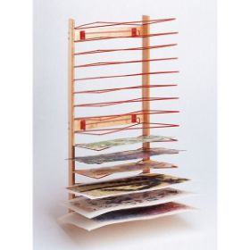 Το επιτοίχιο στεγνωτήριο εικόνων Nathan 372737 με κόκκινο μεταλλικό σκελετό και 60 θέσεις.