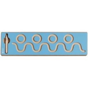 Η ξύλινη πλάκα γραφικών waves Nathan 375205 με το ενσωματωμένο ξύλινο μολύβι στη βάση της.