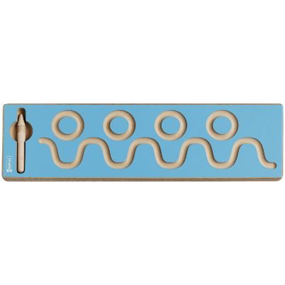 Η ξύλινη πλάκα γραφικών waves Nathan 375205 με το ενσωματωμένο ξύλινο μολύβι στη βάση της.