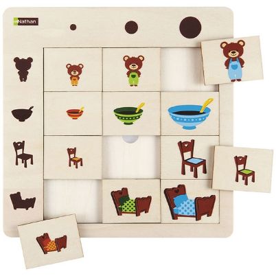 Το ξύλινο παζλ λογικής Nathan 387161 με τον πίνακα διπλής εισόδου για τη σύγκριση μεγεθών.