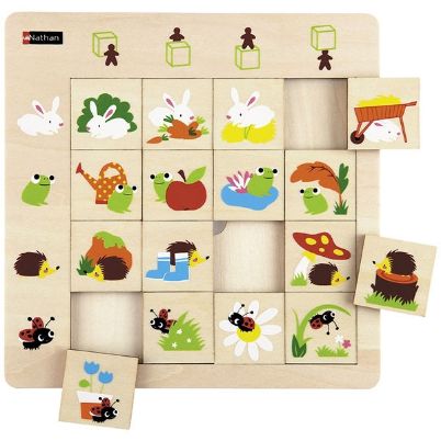 Το ξύλινο παζλ λογικής Nathan 387162 με τον πίνακα διπλής εισόδου για τον προσανατολισμό στο χώρο.