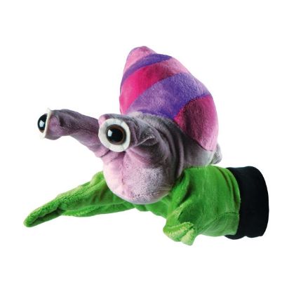 Η λούτρινη γαντόκουκλα Σαλιγκάρι Beleduc 40033 με το χρωματιστό καβούκι και τις κεραίες.