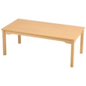 Το 43004 Wesco Ξύλινο Ορθογώνιο Τραπέζι 120x60cm με πόδια από μασίφ ξύλο, τοποθετημένο σε λευκό φόντο, για παιδιά από 3 ετών.