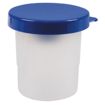 Το μεγάλο κυπελάκι για Μπογιά 320ml 512058 Heutink, με το μπλε καπάκι και τη διαφανή βάση, σε λευκό φόντο.
