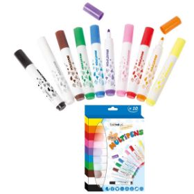 Το σετ 10 πολύχρωμων μαρκαδόρων Beleduc 52010 Multipens στην αρχική τους συσκευασία.