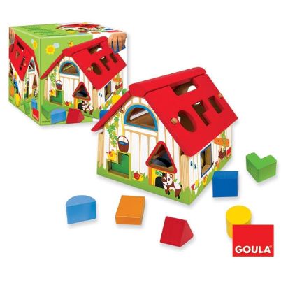 Ξύλινο σετ Goula 55219 με 10 εκπαιδευτικούς κύβους, ιδανικό για τη δημιουργία πύργων και την ανάπτυξη της φαντασίας.