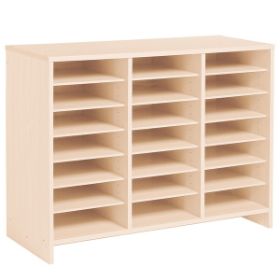 Η μονάδα οργάνωσης Nathan 372566 με 21 θυρίδες από μασίφ μελαμίνη σε ουδέτερο χρώμα.