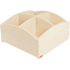 Η τροχήλατη χαμηλή θήκη βιβλίων Nathan 372558 από μελαμίνη με 4 θυρίδες αποθήκευσης.