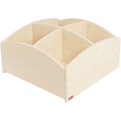 Η τροχήλατη χαμηλή θήκη βιβλίων Nathan 372558 από μελαμίνη με 4 θυρίδες αποθήκευσης.