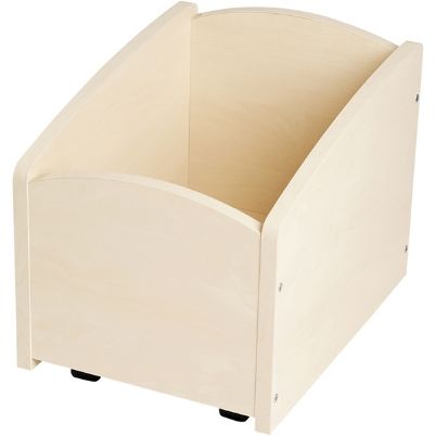 Το τροχήλατο κουτί αποθήκευσης βιβλίων Nathan 372555 από μελαμίνη σε φυσικό χρώμα.