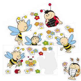 Τα 3 φύλλα με τα πολύχρωμα αυτοκόλλητα τοίχου Beleduc 27015 με θέμα την εξοχή.