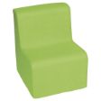 Η χαμηλή πολυθρόνα Nathan 372912 σε λαχανί χρώμα με επένδυση PVC.