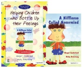Ο εκπαιδευτικός οδηγός A Nifflenoo Called Nevermind: Βοηθώντας τα παιδιά να εκφράσουν τα «κρυμμένα» συναισθήματα, για παιδιά από 4 ετών, σε λευκό φόντο.