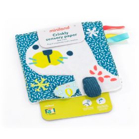 Το μαλακό υφασμάτινο βιβλιαράκι Miniland 97323 με τις χρωματιστές σελίδες του.