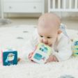 Βρέφος που παίζει με τους μαλακούς κύβους Miniland 97320.