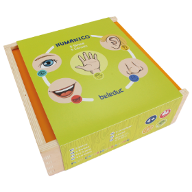 Beleduc 11556 Humanico – Σετ 5 ξύλινων παζλ για τις 5 αισθήσεις (6 κομμάτια καθένα) με σύστημα αυτοδιόρθωσης για παιδιά