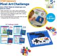 Η πίσω όψη της συσκευασίας του Learning Resources LER9463 STEM Explorers™ Pixel Art Challenge, για παιδιά από 5 ετών.