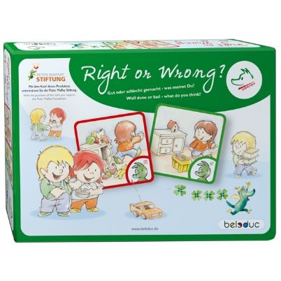 Το σετ 32 καρτών Beleduc 19002 "Σωστό ή Λάθος" με σκηνές καθημερινής συμπεριφοράς για παιδιά.