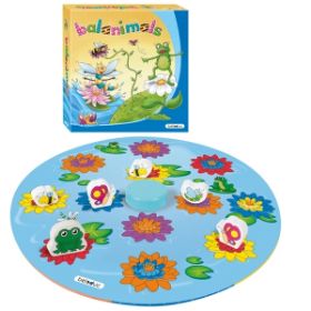 Το ξύλινο παιχνίδι ισορροπίας Beleduc 22770 Balanimals με την ασταθή βάση και τα ξύλινα ζωάκια.