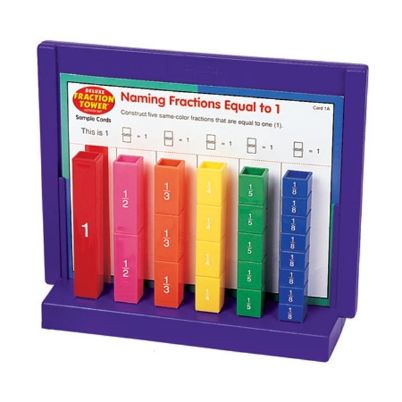 Ο Πύργος Κλασμάτων LΕR2075 με τους 51 πολύχρωμους κύβους της Learning Resources.