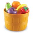 Το πλαστικό καλάθι Learning Resources LΕR9720 γεμάτο με τα 10 πολύχρωμα φρούτα.