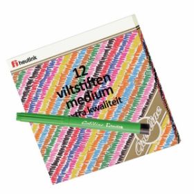 Το σετ 080310 Heutink 12 μαρκαδόροι χοντρής γραφής Washable (πλενόμενοι) σε έντονα βασικά χρώματα, σχεδιασμένοι με εργονομικό σώμα για εύκολο κράτημα από μικρά παιδιά.