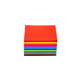Τα 480 χρωματιστά χαρτιά Origami 120gr  Heutink 084037, σε λευκό φόντο.